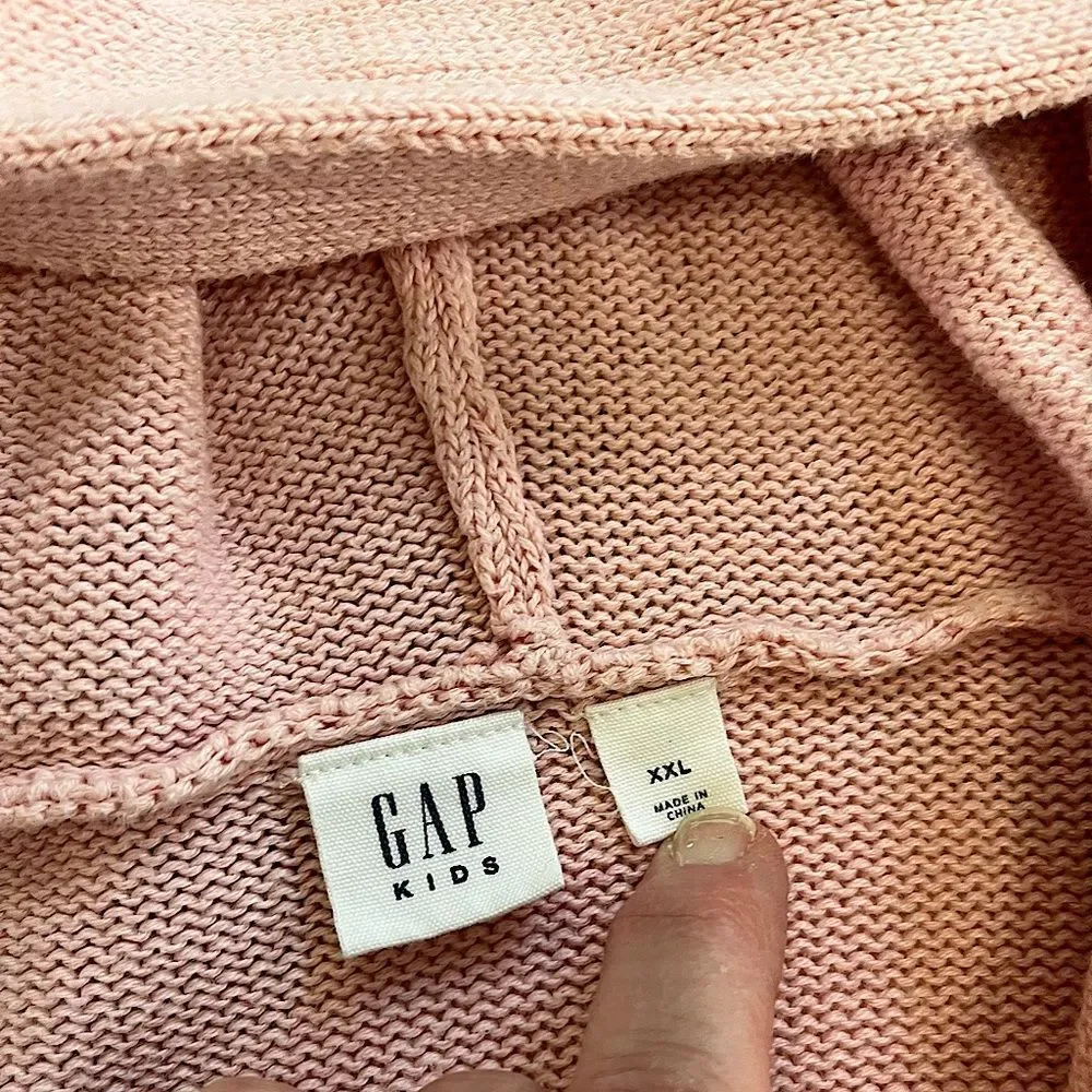 GAP Kids Pink Dust Hooded Cardigan XXL